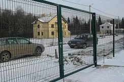 Распашные ворота 3d DoorHan цвет зеленый ral 6005 2200x1600 мм