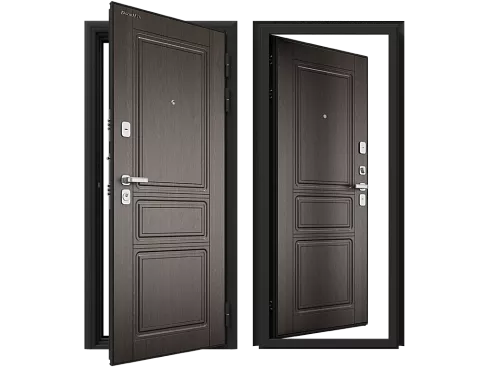 Дверь Премиум Плюс DoorHan 990х2050х9005 Калабрия темное дерево правая