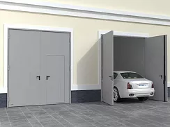 Автоматические распашные ворота DoorHan серии vrgmv01 цвет серый ral 7004 2000х2000мм